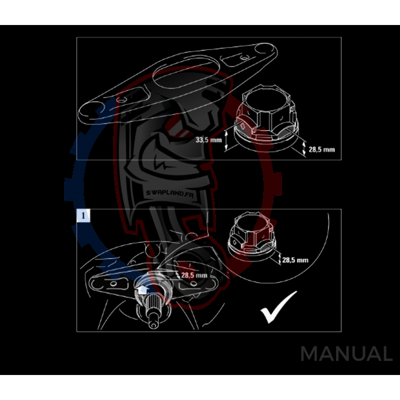 Kit Embrayage Stage 1 Conversion Moteur Toyota JZ 1JZ 2JZ pour Boite De Vitesse BMW M57N M57N2 6-Rapports HGD JGA HGA - 240mm