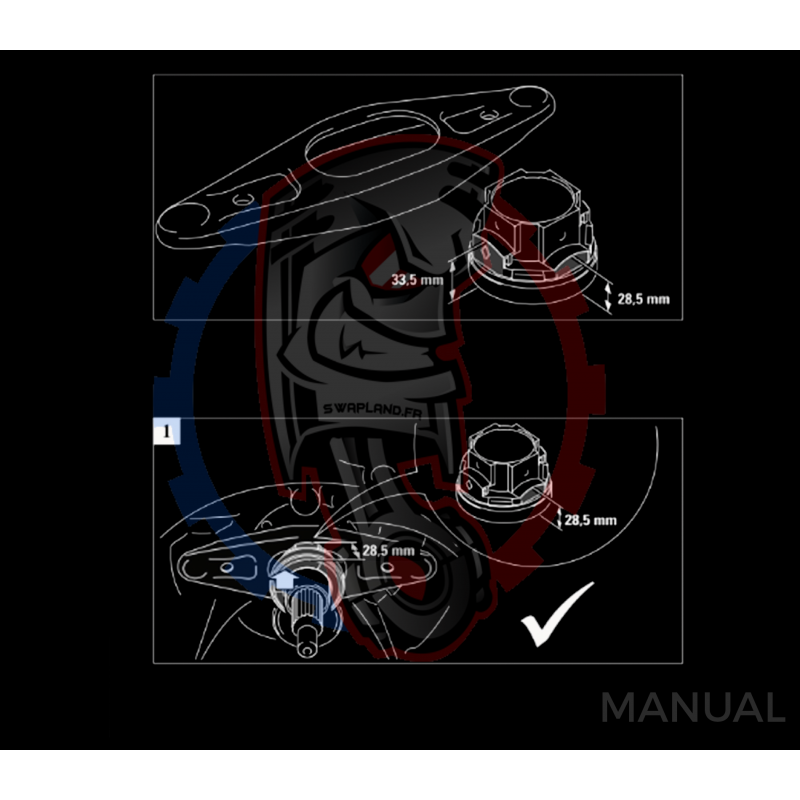 Kit Embrayage Race Stage 1 Conversion Moteur Toyota JZ 1JZ 2JZ avec Boite De Vitesse BMW M57N2 6-Rapports HGU HGK / N54 - 240mm