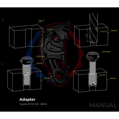 Kit Embrayage Stage 1 Conversion Moteur Toyota JZ 1JZ 2JZ pour Boite de Vitesse BMW M57N2 6 Rapports HGU HGK / N54 - 240mm