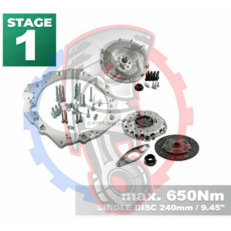 Kit Embrayage Stage 1 Conversion Moteur Toyota JZ 1JZ 2JZ pour Boite de Vitesse BMW M57N2 6 Rapports HGU HGK / N54 - 240mm