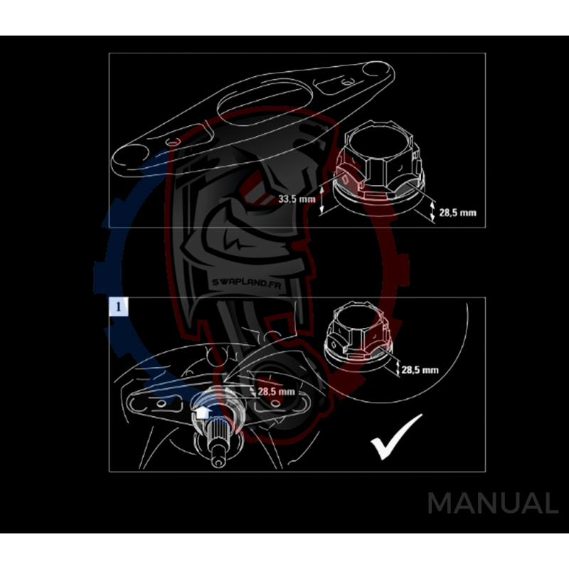 Kit Embrayage Stage 1 Conversion Moteur Toyota JZ 1JZ 2JZ pour Boite de Vitesse BMW M57N2 6 Rapports HGU HGK / N54 - 240mm