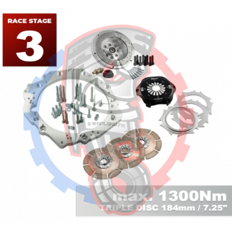 Kit Embrayage Race stage 3 Conversion Moteur Toyota JZ 1JZ 2JZ Sur Boite Manuelle BMW M57 / E46 S54 M3 - 184mm