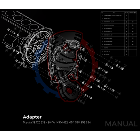 Kit Embrayage Race stage 3 Conversion Moteur Toyota JZ 1JZ 2JZ Sur Boite Manuelle BMW M57 / E46 S54 M3 - 184mm