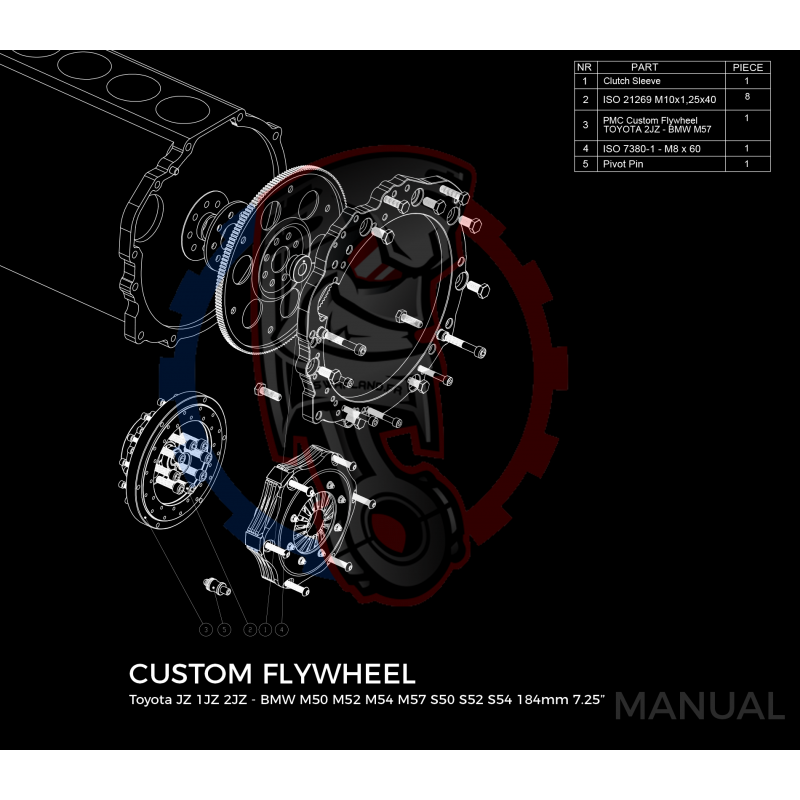Kit Embrayage Race stage 3 Conversion Moteur Toyota JZ 1JZ 2JZ Sur Boite Manuelle BMW M57 / E46 S54 M3 - 184mm