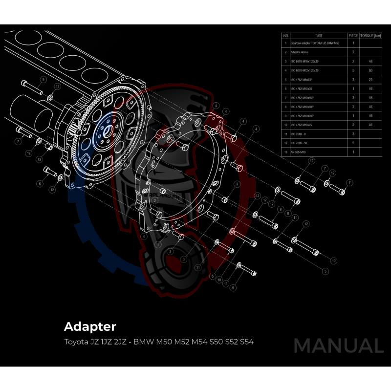 Kit Embrayage Race Stage 1 Conversion Moteur Toyota JZ 1JZ 2JZ Boite De Vitesse BMW M50 S50 M52 S52 M54 - 240mm