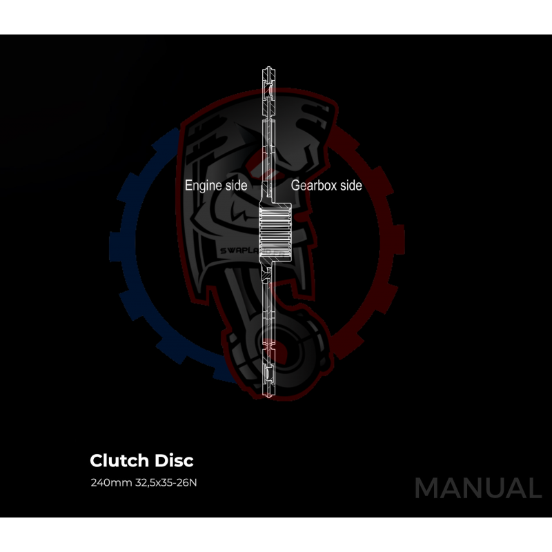 Kit Embrayage Race Stage 1 Conversion Moteur BMW V12 M70 Boite De Vitesses BMW M57N2 6-Rapports HGD JGA - 240mm