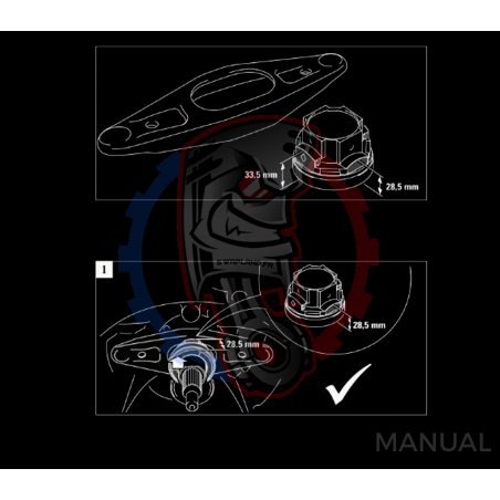 Kit embrayage Stage 1 conversion moteur Mercedes-Benz M113 M113K AMG boite BMW M57N2 6-Vitesses HGD JGA - 240mm