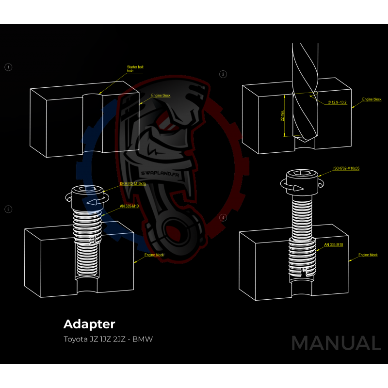 Kit Embrayage Race Stage 2 Conversion Moteur Toyota JZ 1JZ 2JZ Boite De Vitesse BMW E60 M57N2 6-Rapports HGD JGA - 228mm