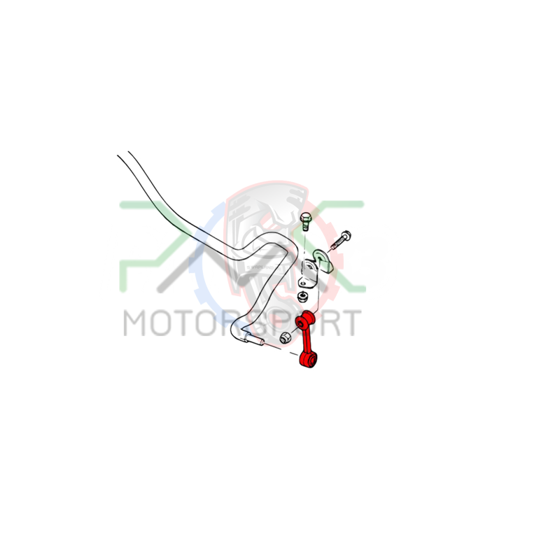 Biellette de barre stabilisatrice PMC Motorsport BMW E46 Polyuréthane 90ShA 80mm jaune - Swapland -
