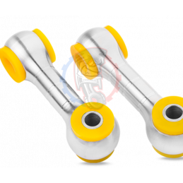 Biellette de barre stabilisatrice PMC Motorsport BMW E46 Polyuréthane 90ShA 80mm jaune - Swapland -