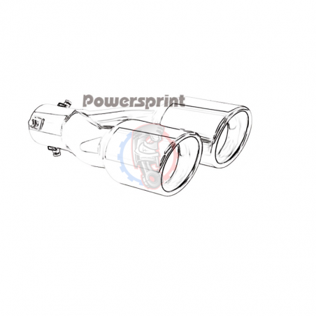 Double sorties échappement Powersprint 76 mm - SWAPLAND -
