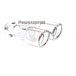 Double sorties échappement Powersprint 2x80 mm Longueur 220 mm- SWAPLAND - 2
