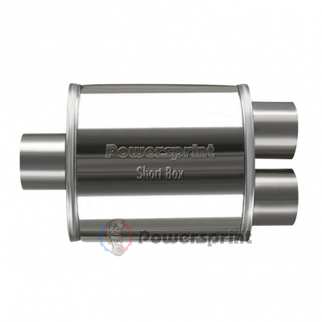 Echappement ovale Powersprint sortie en Y 1 x 63.5 mm 2 x 60 mm HF 25 - swapland -