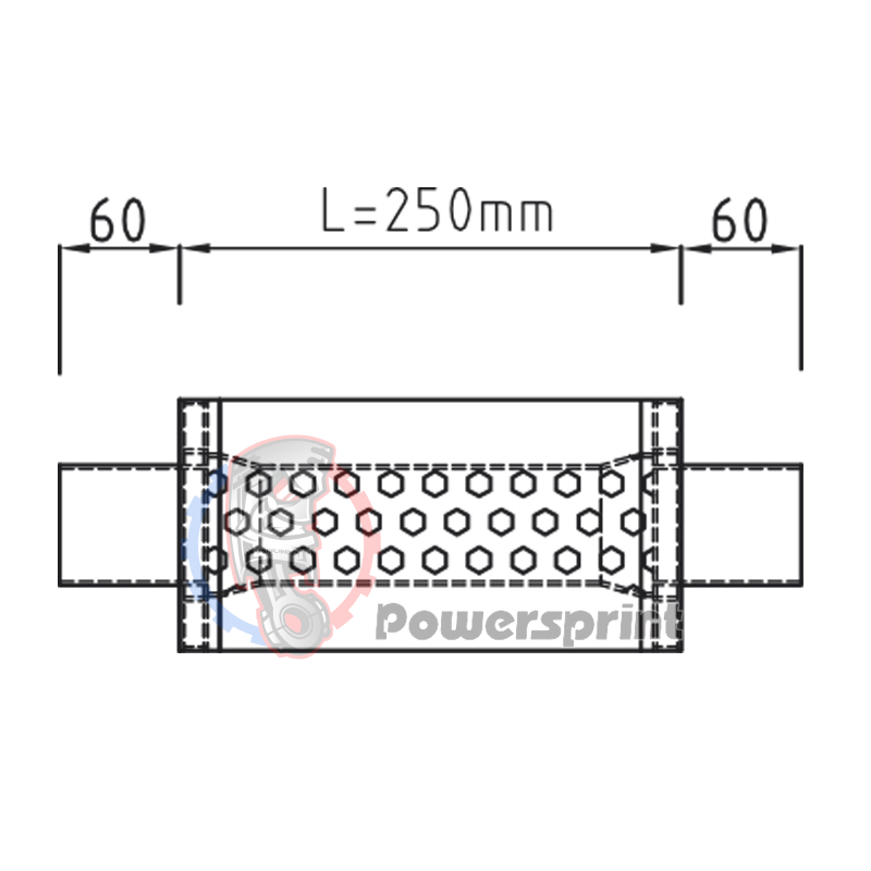 Echappement rond Powersprint diamètres 63.5mm HF 25 - swapland -