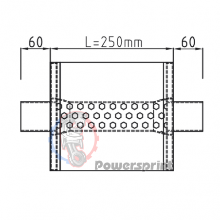 Echappement ovale Powersprint diamètres 76 mm HF 25 - swapland -