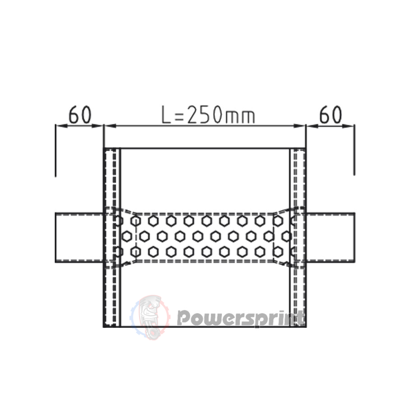 Echappement ovale Powersprint double diamètres 89 mm HF 25 - swapland  -
