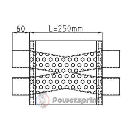 Echappement ovale Powersprint X-lead diamètres 4 x 63,5 mm HF 25 - swapland -