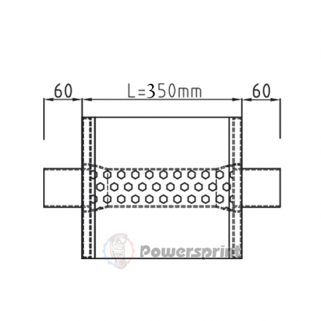 Echappement ovale Powersprint diamètres 65 mm HF 25 - swapland -
