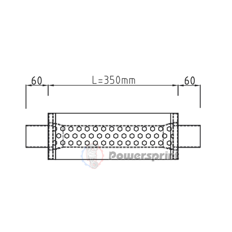 Echappement ovale Powersprint diamètres 76 mm HF 25 - swapland -