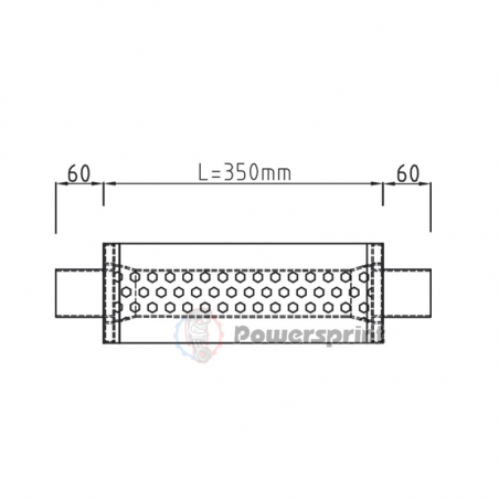 Echappement ovale Powersprint diamètres 76 mm HF 25 - swapland -
