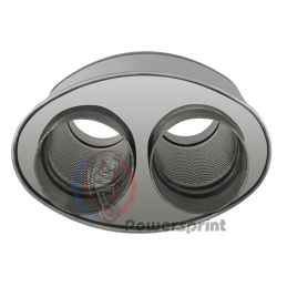 Echappement ovale Powersprint double diamètres 2x60 mm HF 45 - swapland - 2
