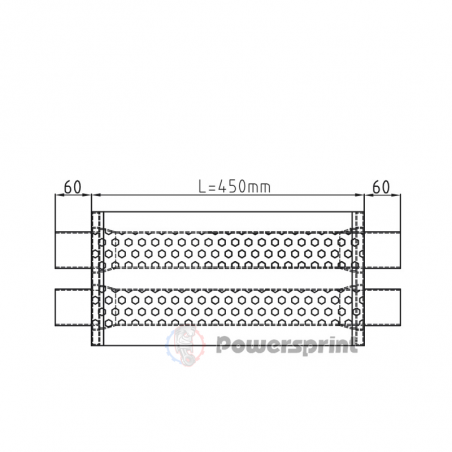 Echappement ovale Powersprint double diamètres 2x60 mm HF 45 - swapland -