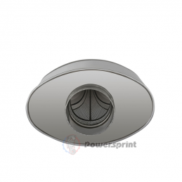 Echappement ovale Powersprint sortie en Y 1x63.5 mm 2x50 mm HF 45 2