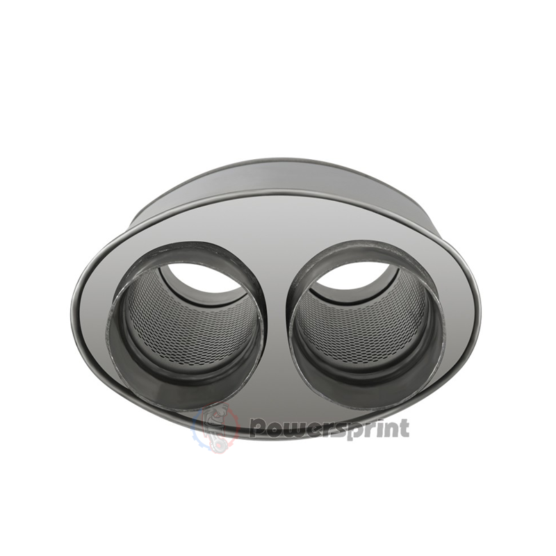 Echappement ovale Powersprint diamètres 2x63.5 mm HF 45 - swapland -