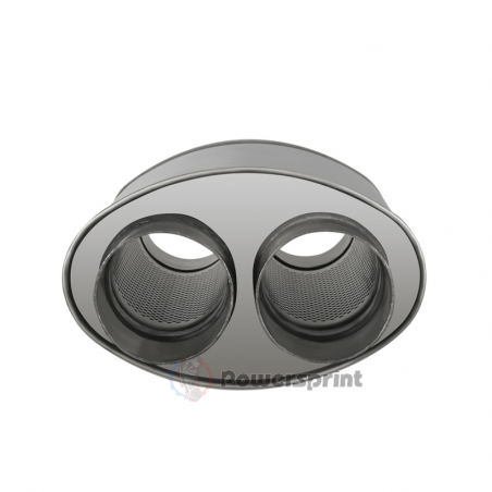 Echappement ovale Powersprint diamètres 2x63.5 mm HF 45 - swapland -
