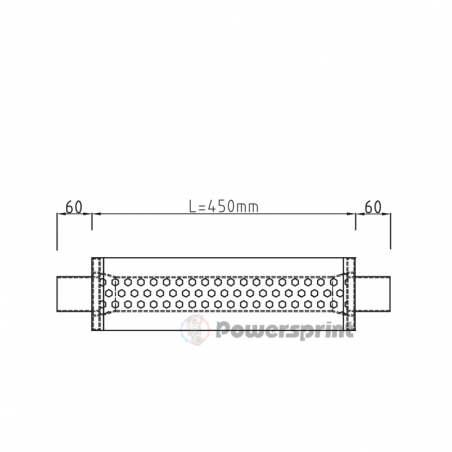 Echappement ovale Powersprint diamètres 65 mm HF 45 - swapland -