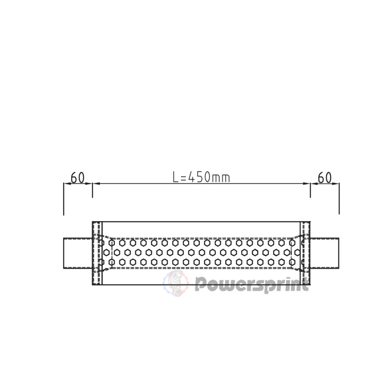 Echappement ovale Powersprint diamètres 89 mm HF 45 - swapland -