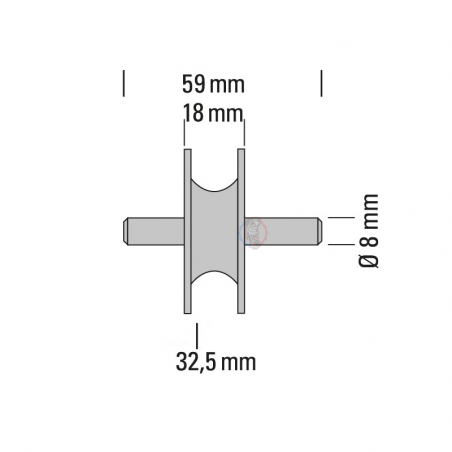Silent Bloc Ø8 32.5 x 59 Powersprint - SWAPLAND -