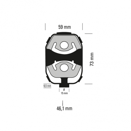 Silent Bloc Ø15 59 x 73 Powersprint - swapland -