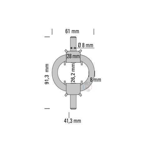 Silent Bloc Ø8 61 x 91.3 Powersprint - swapland -