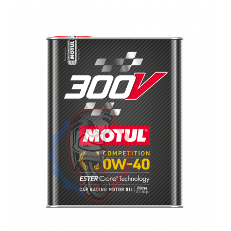 Huile moteur Motul 0W40 300V Compétition 2L 110857
