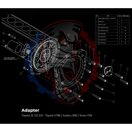 Entretoise moteur Toyota JZ 1JZ 2JZ boite Toyota GT86 Subaru BRZ - Swapland -