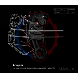 Entretoise moteur Honda K20 K24 boite de vitesses Toyota GT86 Subaru BRZ - Swapland - 2
