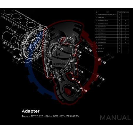Entretoise moteur Altezza AS300 IS300 Aristo JZS147 JZS16 JCE10 2JZ boite de vitesses BMW ZF / GETRAG ou ZF 8HP 8HP70 / BMW DCT