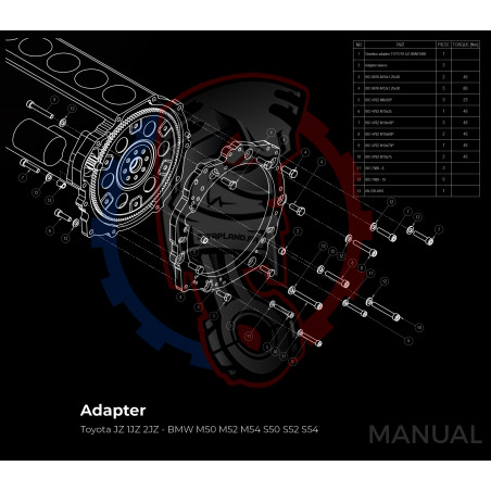 Entretoise moteur Toyota JZ 1JZ 2JZ boite de vitesses BMW ZF / GETRAG ou ZF 8HP 8HP70 / BMW DCT DKG