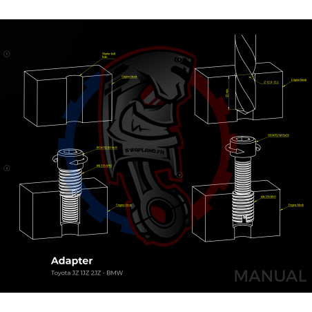 Entretoise moteur Toyota JZ 1JZ 2JZ boite de vitesses BMW ZF / GETRAG ou ZF 8HP 8HP70 / BMW DCT DKG