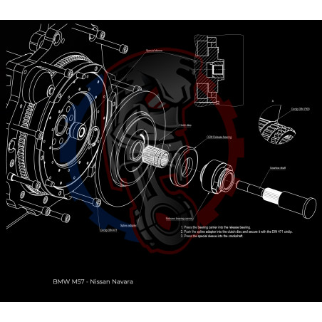Entretoise moteur BMW M57 3L Diesel boite de vitesses Nissan Navara YD25DDTi /D40