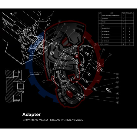 Entretoise moteur BMW M57N M57N2 3L Diesel boite de vitesses Nissan Patrol Y61 ZD30