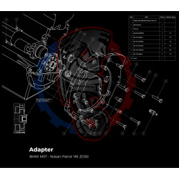 Entretoise moteur BMW M57 3L Diesel boite de vitesses Nissan Patrol Y61 ZD30 2