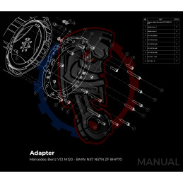 Entretoise moteur Mercedes-Benz V12 M120 boite de vitesses BMW DCT 8HP (manuelle et automatique) 2