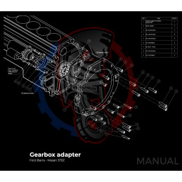 Entretoise moteur Ford Barra boite de vitesses Nissan 350Z Z33 370Z Z34 2