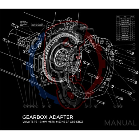 Entretoise moteur Volvo T5 T6 boite de vitesses BMW DCT 8HP (manuelle et automatique)