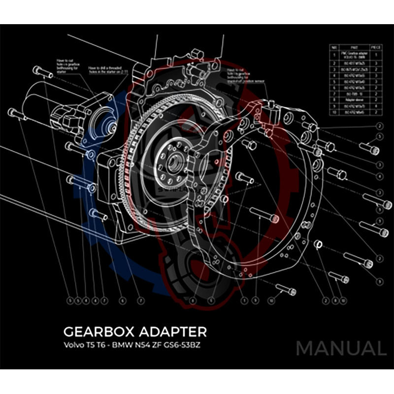 Entretoise moteur Volvo T5 T6 boite de vitesses BMW DCT 8HP (manuelle et automatique)