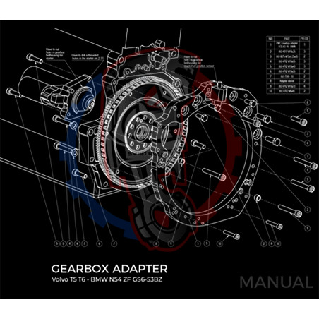 Entretoise moteur Volvo T5 T6 boite de vitesses BMW DCT 8HP (manuelle et automatique)
