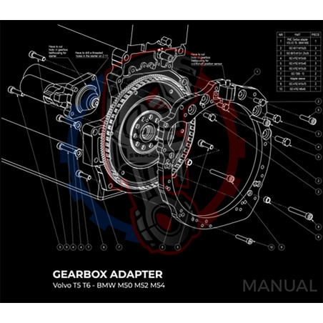 Entretoise moteur Volvo T5 T6 boite de vitesses BMW DCT 8HP (manuelle et automatique)