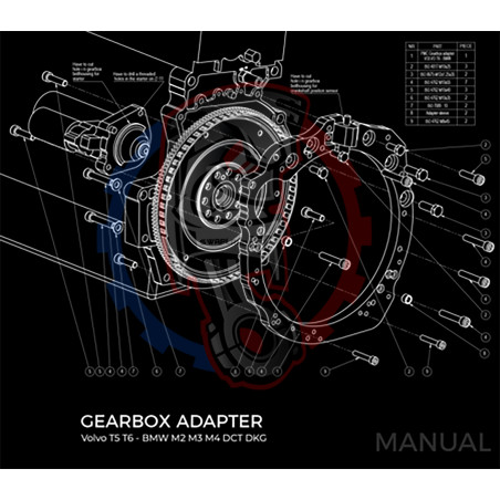 Entretoise moteur Volvo T5 T6 boite de vitesses BMW DCT 8HP (manuelle et automatique)